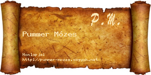 Pummer Mózes névjegykártya